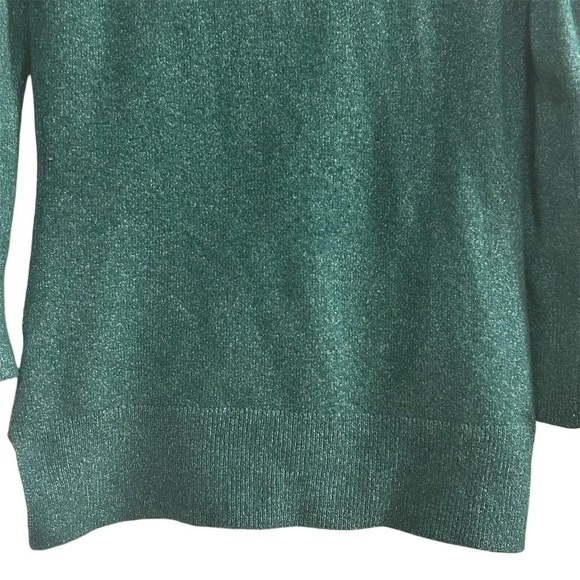 Ann Taylor Factory Petite XS Green Cowl Neck Pullover Sweater - Picture 4 of 10